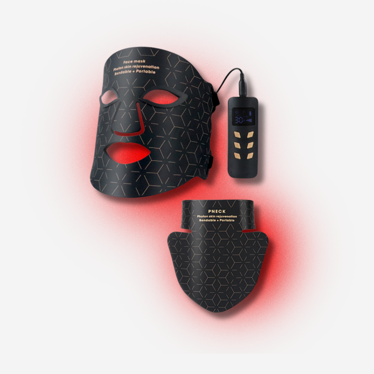 Red Light Therapy Face + Neck Mask Set